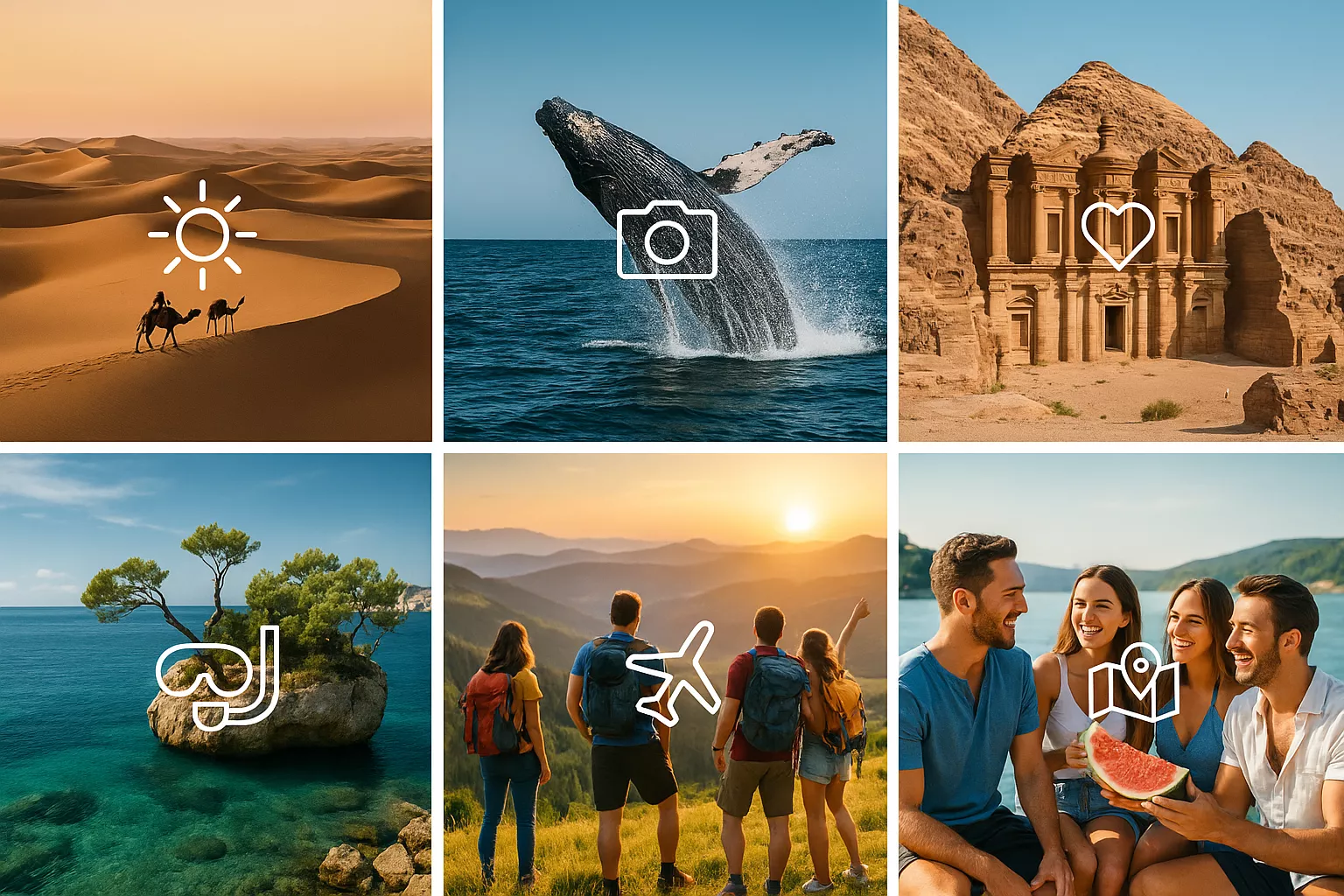 Collage of top-reviewed tours and activities